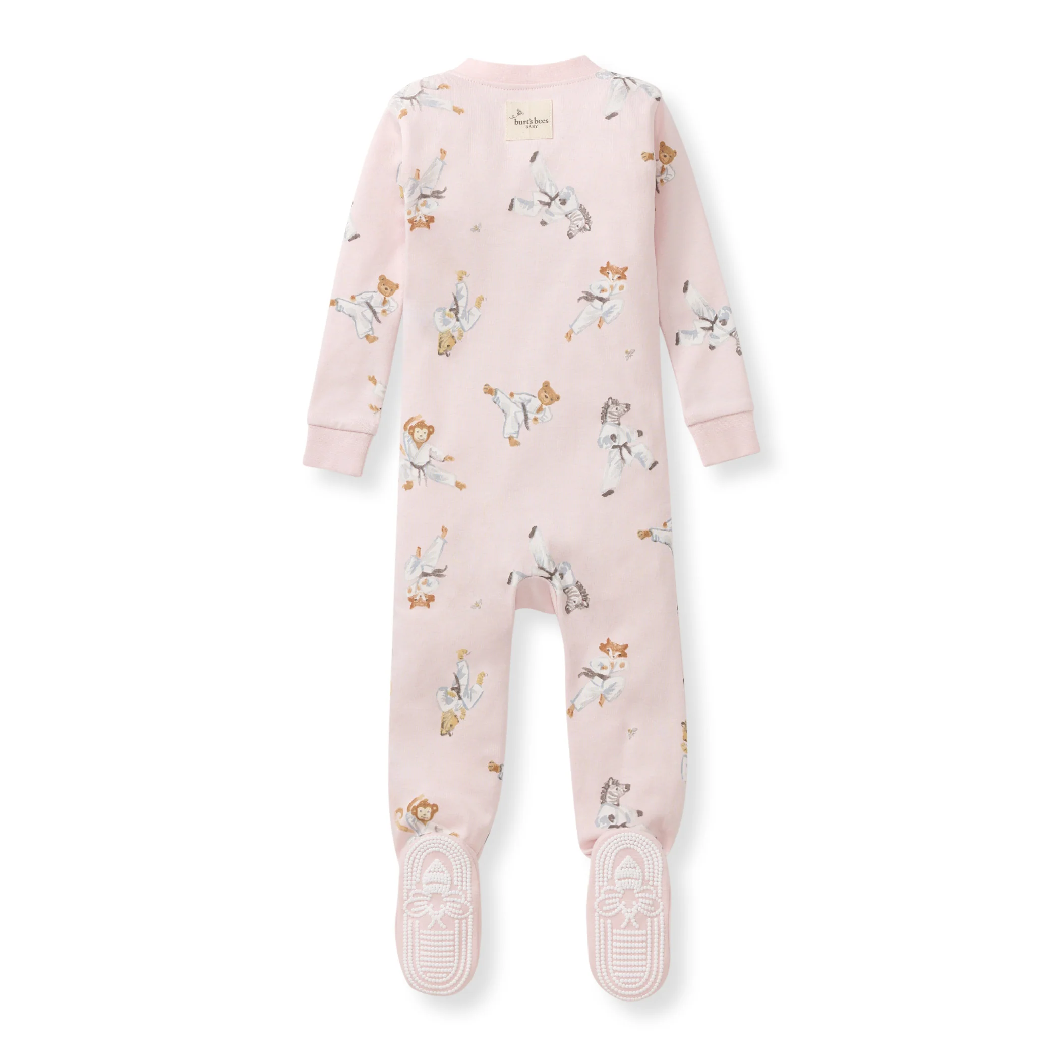 Karate Creatures Organic Cotton Sleeper - Chalky Pink