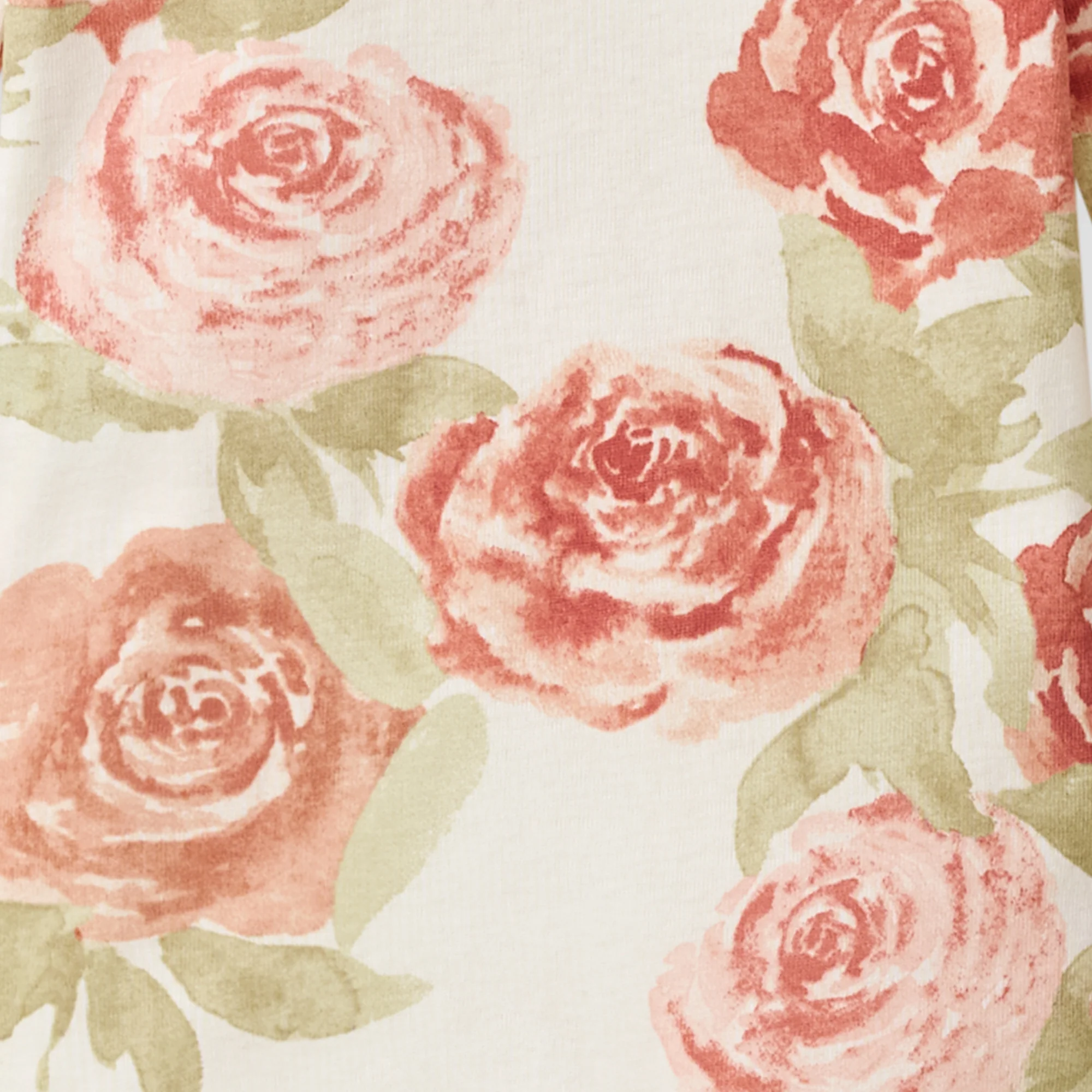 Autumn Rose Garden Organic Cotton Two-Piece Pajamas