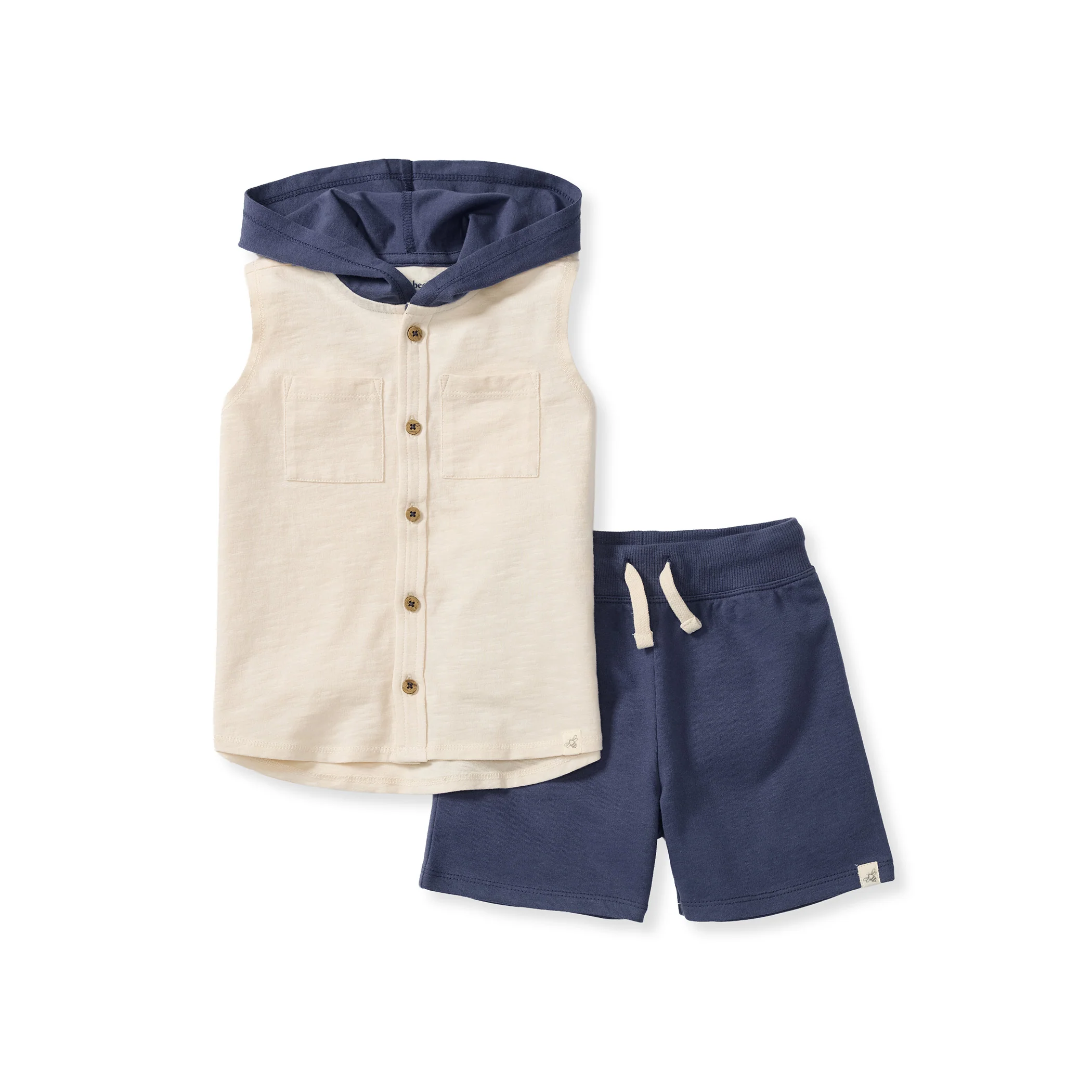 1600-organic-boy-slub-hooded-sleeveless-shirt-shorts-set-1.webp Organic Boy Slub Hooded Sleeveless Shirt & Shorts Set