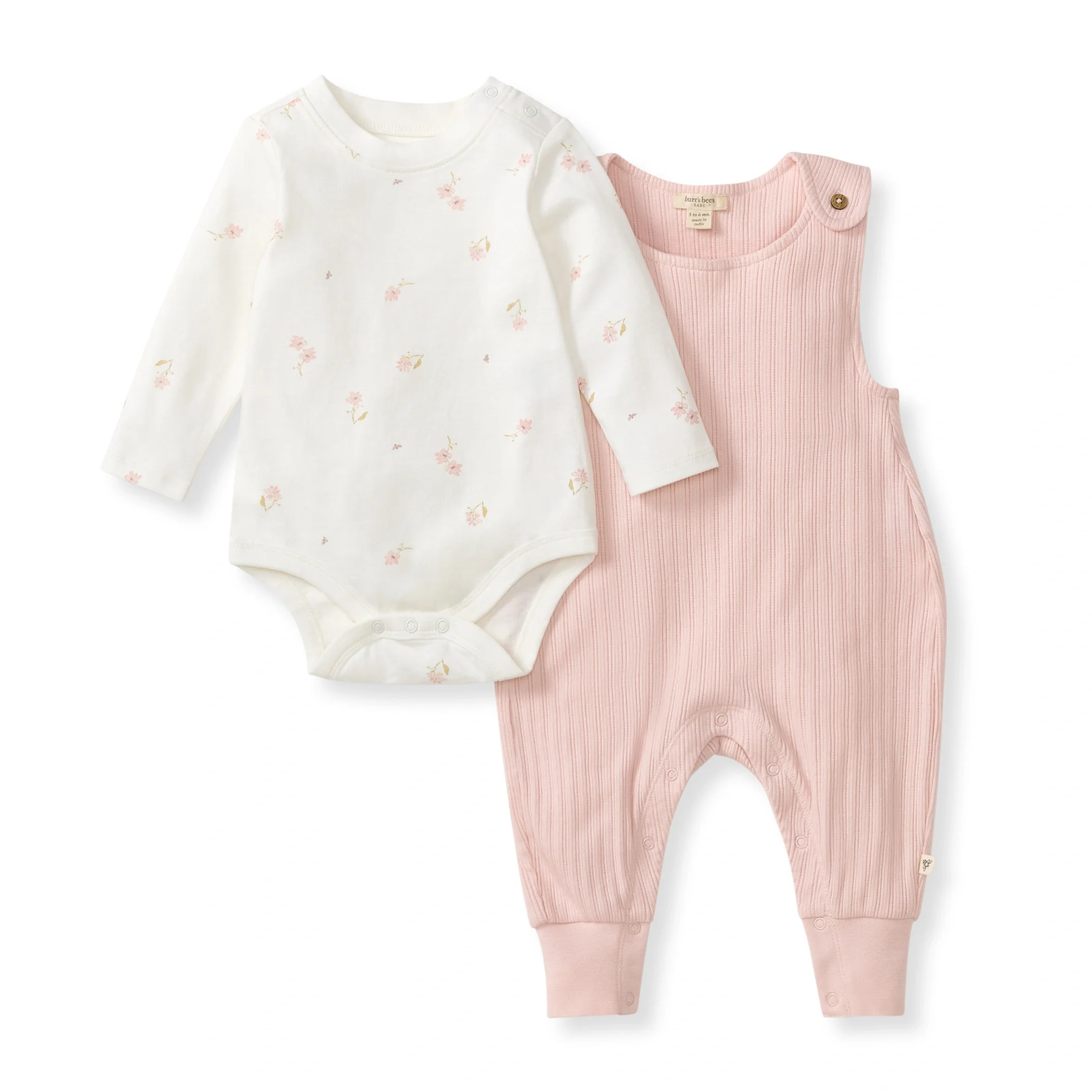 Floral Bodysuit & Jumpsuit Baby Girl Set