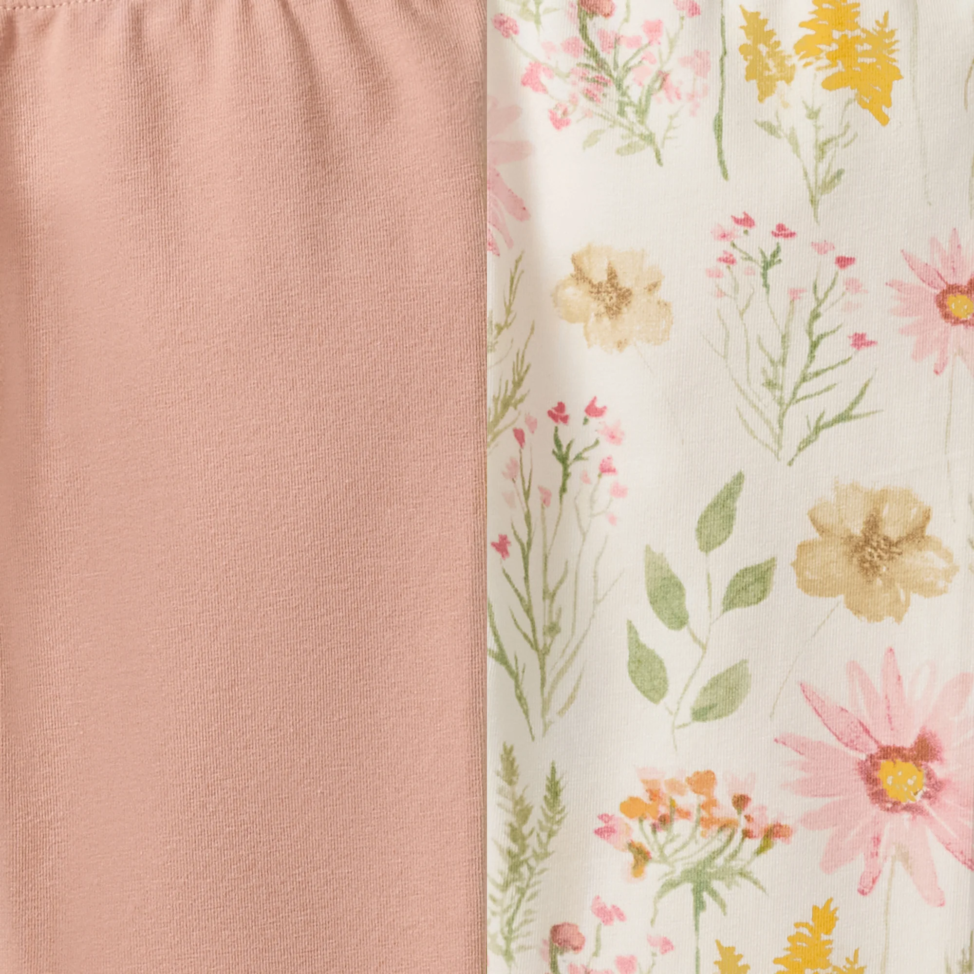 Wild Floral Organic Girl Leggings 2 Pack