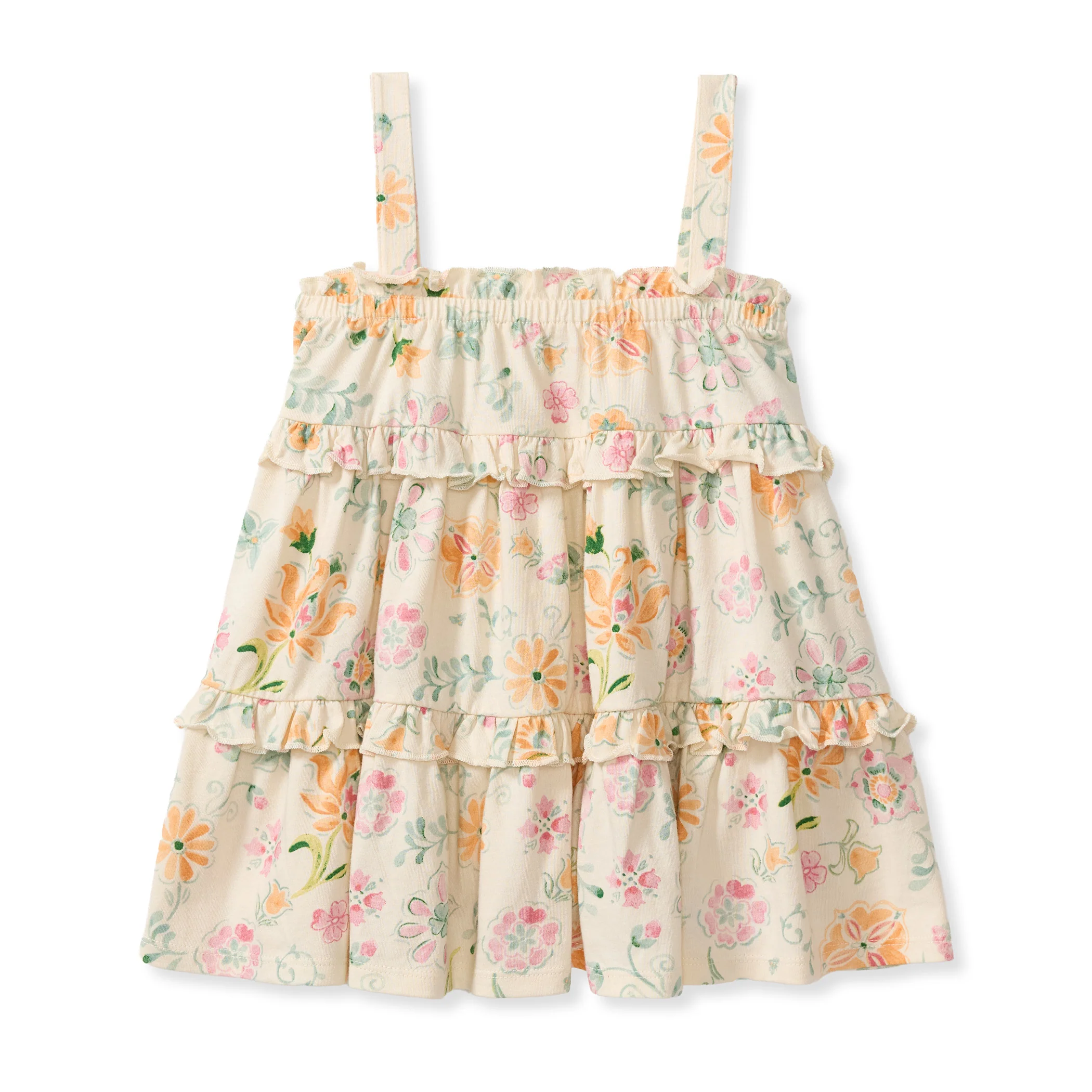 Mediterranean Floral Organic Dress