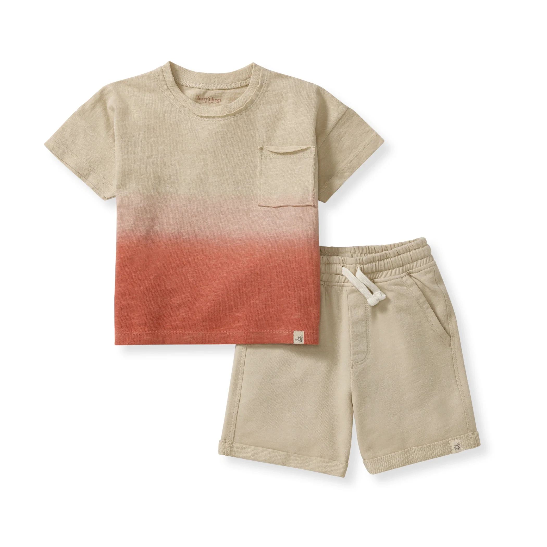 Dip Dye Boy Pocket Tee & Shorts Set