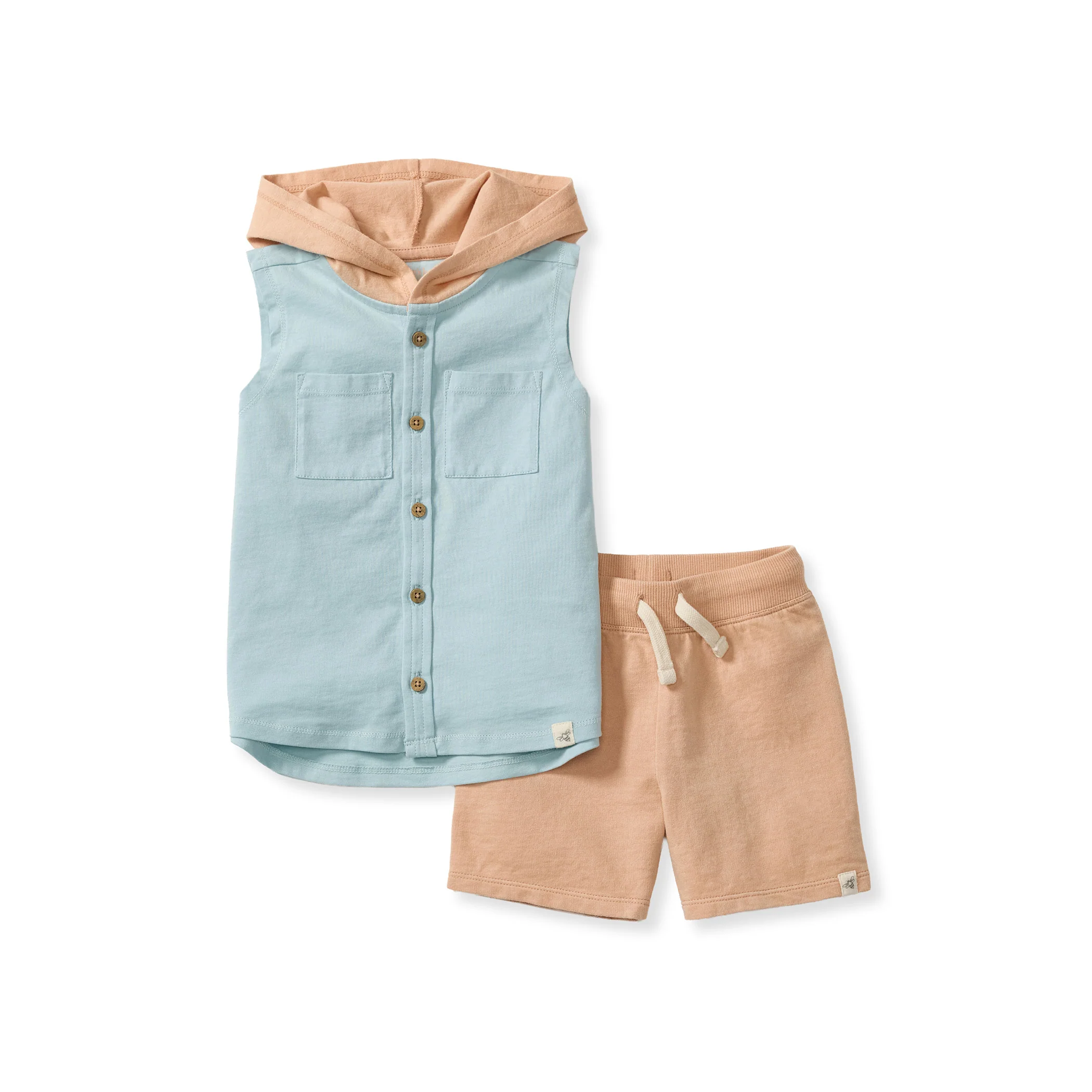 3364-organic-boy-hooded-sleeveless-shirt-shorts-set-1.webp Organic Boy Hooded Sleeveless Shirt & Shorts Set