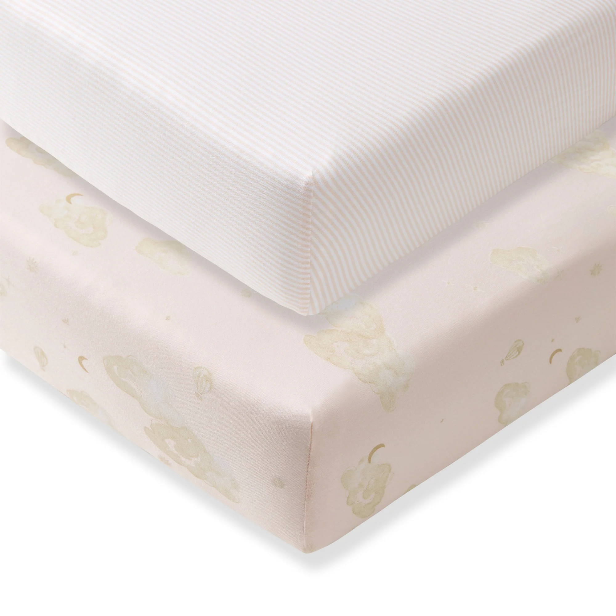 Good Night Sky Organic Cotton Crib Sheets Set of 2 - Ranunculus